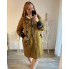 Kabát dlouhý rukáv dámský nadrozměr (2XL/3XL/4XL ONE SIZE) ITALSKÁ MODA  IM423BEATA/DU