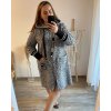 Kabát dlouhý rukáv dámský nadrozměr (2XL/3XL/4XL ONE SIZE) ITALSKÁ MODA  IM423BEATA/DU