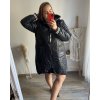 Bunda  s kapucí dámská nadrozměr (2XL/3XL/4XL ONE SIZE) ITALSKÁ MÓDA IM423KIRA-2N/DU