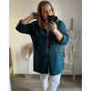 Kabát oversize na zip s kapucí dámský nadrozměr (2XL/3XL/4XL ONE SIZE) ITALSKá MóDA IM323BEAUTIFUL/DU