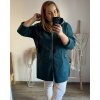 Kabát oversize na zip s kapucí dámský nadrozměr (2XL/3XL/4XL ONE SIZE) ITALSKá MóDA IM323BEAUTIFUL/DU