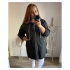 Kabát oversize na zip s kapucí dámský nadrozměr (2XL/3XL/4XL ONE SIZE) ITALSKá MóDA IM323BEAUTIFUL/DU (Velikost 2XL/3XL, Barva Černá)