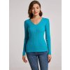 Svetr řádkový dlouhý rukáv dámský (S/M ONE SIZE) ITALSKá MóDA EXTRA ME  IMM22fd5808 (Velikost S/M/L, Barva bílá)