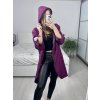 Bunda slabá s kapucí dámská nadrozměr (XL/2XL/3XL ONE SIZE) ITALSKÁ MÓDA IM4221307/DU (Velikost 2XL/3XL, Barva Černá)