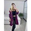 Bunda slabá s kapucí dámská nadrozměr (XL/2XL/3XL ONE SIZE) ITALSKÁ MÓDA IM4221307/DU (Velikost 2XL/3XL, Barva Černá)