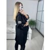 Bunda slabá s kapucí dámská nadrozměr (XL/2XL/3XL ONE SIZE) ITALSKÁ MÓDA IM4221307/DU (Velikost 2XL/3XL, Barva Černá)