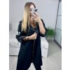 Bunda slabá s kapucí dámská nadrozměr (XL/2XL/3XL ONE SIZE) ITALSKÁ MÓDA IM4221307/DU (Velikost 2XL/3XL, Barva Černá)