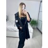 Bunda slabá s kapucí dámská nadrozměr (XL/2XL/3XL ONE SIZE) ITALSKÁ MÓDA IM4221307/DU (Velikost 2XL/3XL, Barva Černá)