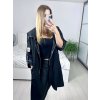 Bunda slabá s kapucí dámská nadrozměr (XL/2XL/3XL ONE SIZE) ITALSKÁ MÓDA IM4221307/DU (Velikost 2XL/3XL, Barva Černá)