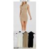Šaty midi pletené na ramínka dámské (S/M ONE SIZE) ITALSKá MóDA imm23m6008/DU