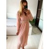 Overal dlouhý elegantní s páskem dlouhý rukáv dámský (S/M ONE SIZE) ITALSKÁ MÓDA IMWD232849/DU