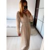 Overal dlouhý elegantní s páskem dlouhý rukáv dámský (S/M ONE SIZE) ITALSKÁ MÓDA IMWD232849/DU