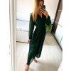 Overal dlouhý elegantní s páskem dlouhý rukáv dámský (S/M ONE SIZE) ITALSKÁ MÓDA IMWD232849/DU