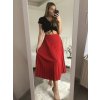 Sukně skládaná dlouhá dámská (S/M/L ONE SIZE) ITALSKá MóDA IM323574/DU (Velikost M/L, Barva béžová)