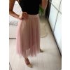 Sukně tylová dlouhá dámská (S/M/L ONE SIZE) ITALSKá MóDA IM323112/DU (Velikost M/L, Barva růžová starorůžová)
