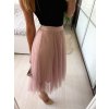 Sukně tylová dlouhá dámská (S/M/L ONE SIZE) ITALSKá MóDA IM323112/DU (Velikost M/L, Barva růžová starorůžová)