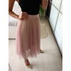Sukně tylová dlouhá dámská (S/M/L ONE SIZE) ITALSKá MóDA IM323112/DU (Velikost M/L, Barva růžová starorůžová)