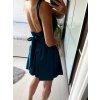 Šaty krátké společenské saténové na ramínka dámské (S/M ONE SIZE) ITALSKá MóDA IM323095/DU (Velikost S/M/L, Barva červená)
