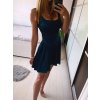 Šaty krátké společenské saténové na ramínka dámské (S/M ONE SIZE) ITALSKá MóDA IM323095/DU (Velikost S/M/L, Barva červená)