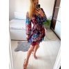 Šaty elegantní šifonové dlouhý rukáv dámské (S/M ONE SIZE) ITALSKÁ MODA IMM23M2635/DU (Velikost S/M/L, Barva fialová)