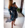 Šaty elegantní šifonové dlouhý rukáv dámské (S/M ONE SIZE) ITALSKÁ MODA IMM23M2635/DU (Velikost S/M/L, Barva fialová)