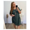Šaty s přívěskem oversize 3/4 rukáv dámské nadrozměr (2XL/3XL/4XL ONE SIZE) ITALSKÁ MÓDA IM423457/DU