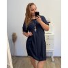 Šaty s přívěskem oversize 3/4 rukáv dámské nadrozměr (2XL/3XL/4XL ONE SIZE) ITALSKÁ MÓDA IM423457/DU