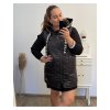 Vesta šusťáková s kapucí dámská (L/XL/2XL ONE SIZE) ITALSKÁ MODA IM423583/DU (Velikost XL/2XL, Barva Černá)