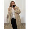 Bunda kabát prošívaný dlouhý rukáv dámská nadrozměr (2XL/3XL ONE SIZE) ITALSKÁ MÓDA IMWCT233519 (Velikost 2LX/3XL, Barva Černá)