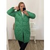 Bunda kabát prošívaný dlouhý rukáv dámská nadrozměr (2XL/3XL ONE SIZE) ITALSKÁ MÓDA IMWCT233519 (Velikost 2LX/3XL, Barva Černá)