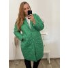 Bunda kabát prošívaný dlouhý rukáv dámská nadrozměr (2XL/3XL ONE SIZE) ITALSKÁ MÓDA IMWCT233519 (Velikost 2LX/3XL, Barva Černá)