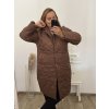 Bunda kabát prošívaný dlouhý rukáv dámská nadrozměr (2XL/3XL ONE SIZE) ITALSKÁ MÓDA IMWCT233519 (Velikost 2LX/3XL, Barva Černá)