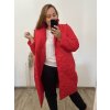 Bunda kabát prošívaný dlouhý rukáv dámská nadrozměr (2XL/3XL ONE SIZE) ITALSKÁ MÓDA IMWCT233519 (Velikost 2LX/3XL, Barva Černá)
