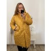 Bunda kabát prošívaný dlouhý rukáv dámská nadrozměr (2XL/3XL ONE SIZE) ITALSKÁ MÓDA IMWCT233519 (Velikost 2LX/3XL, Barva Černá)