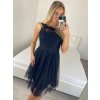 Šaty společenské krajkové na ramínka dámské (S/M ONE SIZE) ITALSKá MóDA IMC23349/DR (Velikost S/M/L, Barva růžová starorůžová)