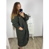 Kabát beránek dlouhý rukáv dámský nadrozměr (3XL/4XL ONE SIZE) ITALSKÁ MÓDA IMD22748/DUR