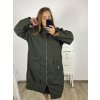 Kabát beránek dlouhý rukáv dámský nadrozměr (3XL/4XL ONE SIZE) ITALSKÁ MÓDA IMD22748/DUR