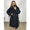 Kabát beránek dlouhý rukáv dámský nadrozměr (3XL/4XL ONE SIZE) ITALSKÁ MÓDA IMD22748/DUR