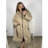 Kabát beránek dlouhý rukáv dámský nadrozměr (3XL/4XL ONE SIZE) ITALSKÁ MÓDA IMD22748/DUR
