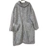 Kabát beránek dlouhý rukáv dámský nadrozměr (3XL/4XL ONE SIZE) ITALSKÁ MÓDA IMD22748/DUR