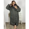 Kabát beránek dlouhý rukáv dámský nadrozměr (3XL/4XL ONE SIZE) ITALSKÁ MÓDA IMD22748/DUR