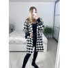 Kabát flaušový dlouhý rukáv dámský (M /L/XLONE SIZE) ITALSKÁ MÓDA IMWC232799/DU (Velikost L/XL, Barva bílá)