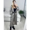 Kabát podzimní s podšívkou dlouhý rukáv dámský (S/M ONE SIZE) ITALSKÁ MÓDA  IMWHA23001/DUR (Velikost S/M/L, Barva béžová)