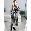 Kabát podzimní s podšívkou dlouhý rukáv dámský (S/M ONE SIZE) ITALSKÁ MÓDA  IMWHA23001/DUR