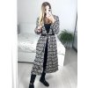 Kabát podzimní s podšívkou dlouhý rukáv dámský (S/M ONE SIZE) ITALSKÁ MÓDA  IMWHA23001-1/DUR