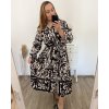 Šaty košilové s páskem dlouhý rukáv dámské nadrozměr (XL/2XL/3XLONE SIZE) ITALSKÁ MÓDA IMWEC23MAJA-1/DU