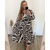Šaty košilové s páskem dlouhý rukáv dámské nadrozměr (XL/2XL/3XLONE SIZE) ITALSKÁ MÓDA IMWEC23MAJA-2/DU