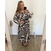 Šaty košilové s páskem dlouhý rukáv dámské nadrozměr (XL/2XL/3XLONE SIZE) ITALSKÁ MÓDA IMWEC23MAJA-2/DU