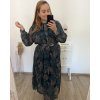 Šaty dlouhé šifonové dlouhý rukáv dámské nadrozměr (3XL/4XL ONE SIZE) ITALSKÁ MÓDA IMWEC23ITALY/DU (Velikost 3XL/4XL, Barva fialová)