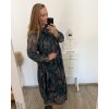 Šaty dlouhé šifonové dlouhý rukáv dámské nadrozměr (3XL/4XL ONE SIZE) ITALSKÁ MÓDA IMWEC23ITALY/DU (Velikost 3XL/4XL, Barva fialová)